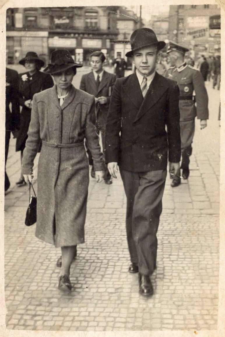 Vladimir von Tsurikov's father, Alexey von Tsurikov, in Nazi­ occupied Prague, Czechoslovakia.